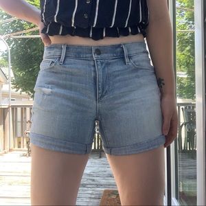 LOFT distressed denim shorts